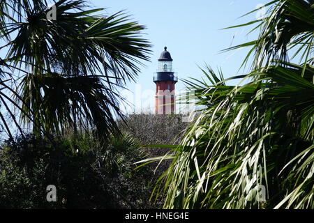 Ponce de Leon Inlet Light from the beach at Ponce Inlet, Florida Stock Photo