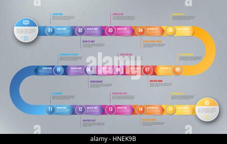Infographics arrow timeline hystory template Stock Vector