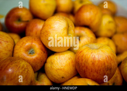 A display of bags of fresh raw apples in a small grocery store in  Speculator, NY USA Stock Photo - Alamy