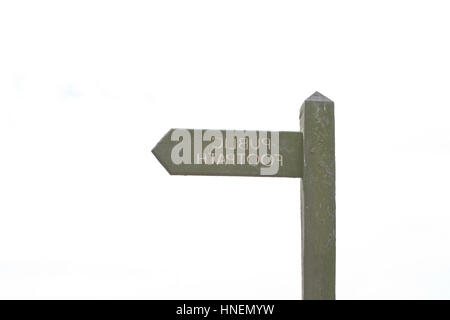 Public Footpath Sign Stock Photo