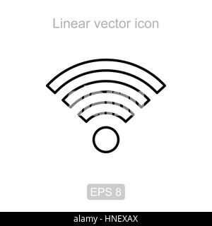 Icon of the wi-fi in a linear style Stock Vector