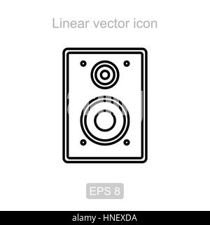 Icon of the speakers in a linear style Stock Vector