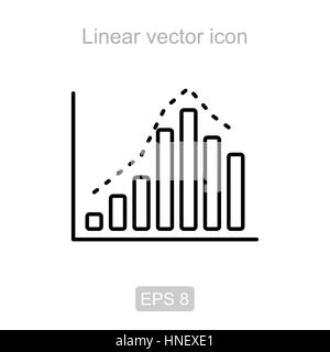 Chart. Linear vector icon. Stock Vector