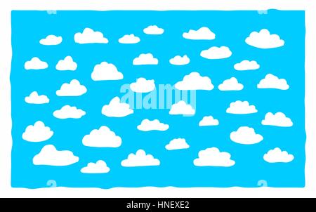 Linear cloud pattern Stock Vector
