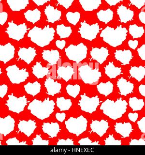 White blots hearts. Seamless texture. Vector Stock Vector