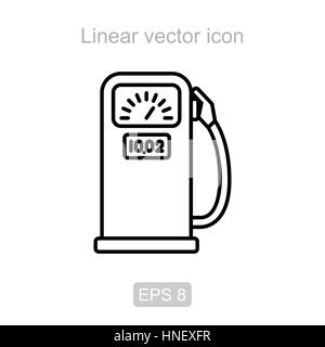 Gas station. Linear vector icon. Stock Vector