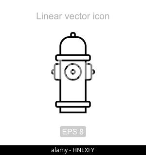 Hydrant. Linear vector icon. Stock Vector