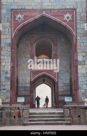 Gate of  gardens, in Humayun's tomb, Delhi, India Stock Photo