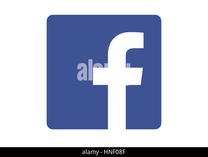 Facebook Logo, Social Networking, Corporate Identity, logo, cutout Stock Photo
