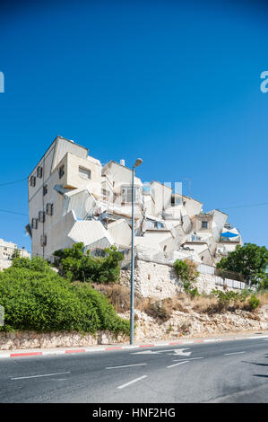 Israel, Jerusalem, Ramot polin designed by Zvi Hecker Stock Photo