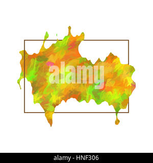 Colorful painted watercolor vector background for text. Empty copy space. Stock Photo