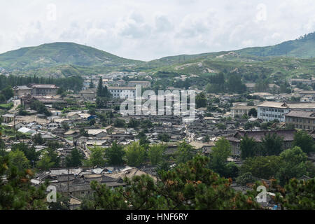 view of the city of Kaesong, North Korea. Stock Photo