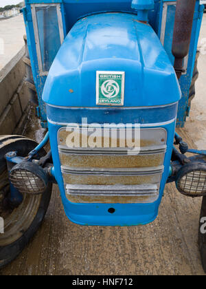 Blue Leyland tractor Uk Stock Photo