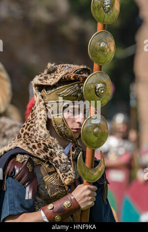 Roman Soldiers reenactment at Via Appia Antica circus Maxentius Stock Photo
