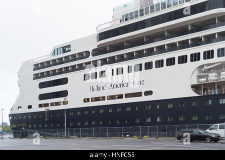 ROTTERDAM, NETHERLANDS - MAY 14, 2016: Passenger ship the 'MS rotterdam', a 4 star-plus cruise ship of the Holland America Line Stock Photo