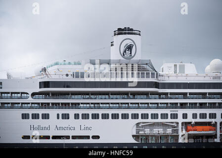 ROTTERDAM, NETHERLANDS - MAY 14, 2016: Passenger ship the 'MS rotterdam', a 4 star-plus cruise ship of the Holland America Line Stock Photo