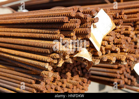 rusty rebar liverpool uk Stock Photo