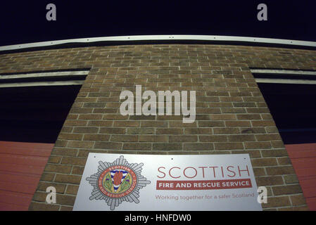 Scottish Fire & Rescue sign on Fire Station, Kinlochewe Stock Photo - Alamy