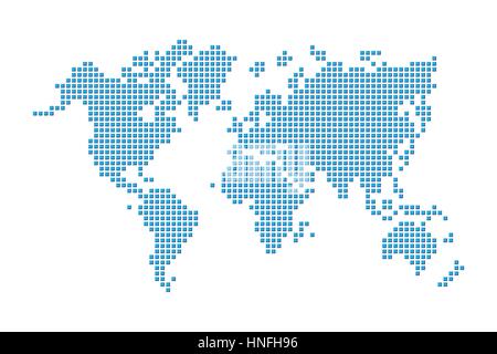 World map ( pixel style ) Stock Vector