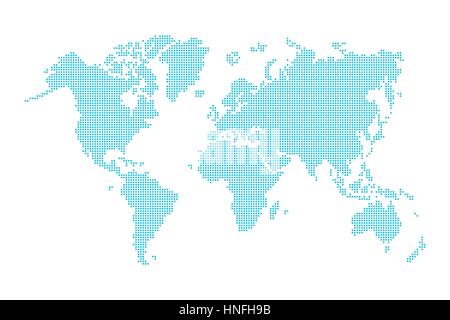 World map ( dotted style ) Stock Vector