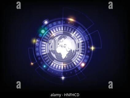 world and circle background Stock Vector