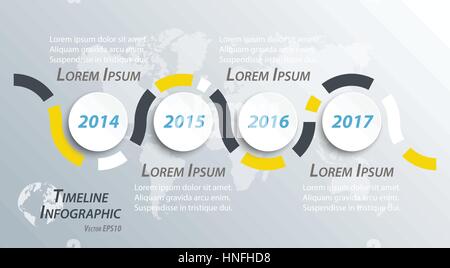 Timeline infographic for business presentation Stock Vector