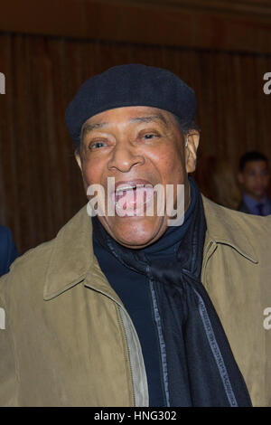 File. 12th Feb, 2017. ALWIN LOPEZ 'AL' JARREAU (March 12, 1940 - February 12, 2017) was an American jazz singer. He won seven Grammy Awards and was nominated for over a dozen more. He is perhaps best known for his 1981 album Breakin' Away, for having sung the theme song of the late-1980s television series Moonlighting, and as a performer in the 1985 charity song 'We Are the World.' Pictured: Jan. 17, 2015 - Los Angeles, California, U.S. - Al Jarreau attends The 46th NAACP Image Awards Nominees' Luncheon on January 17th, 2015 at The Beverly Hilton Hotel in Beverly Hills, California. USA.( Stock Photo