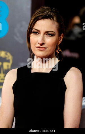 London, UK. 12th February 2017. Kelly Macdonald arrives at the EE British Academy Film Awards on  12/02/2017 at Royal Albert Hall, . Persons pictured: Kelly Macdonald. Stock Photo