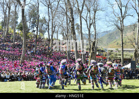 Yongren, China's Yunnan Province. 11th Feb, 2017. Women of Yi ethnic ...
