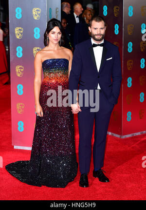 Jamie Dornan and Amelia Warner attending the UK premiere of Fifty