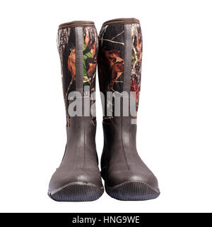 A pair of Field Blazer Muck boots wellingtons on a white background Stock Photo