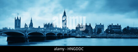 House of Parliament panorama in Westminster in London. Stock Photo