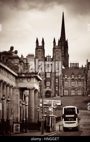 Edinburgh city street view in United Kingdom. Stock Photo