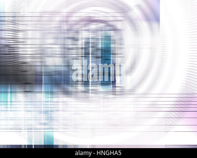 Abstract background element and fractal graphics technology concept.Three-dimensional composition of repeating transparent shapes. Stock Photo