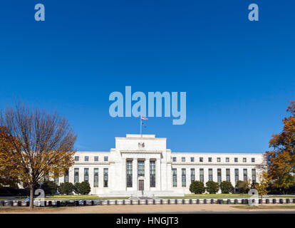 Federal Reserve. The Eccles Building, which houses the Board of Governors of the Federal Reserve, Constitution Avenue, Washington DC, USA Stock Photo