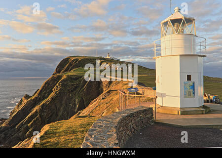 Sumburgh Head in early morning light, Mainland, Shetland, Scotland, UK. (HDR) Stock Photo