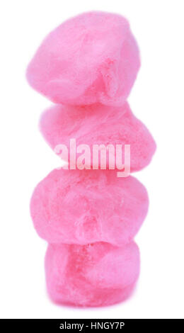 Stick with yummy cotton candy isolated on white Stock Photo - Alamy