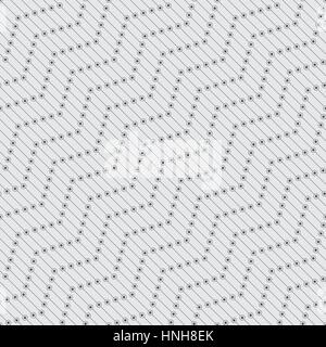 Seamless pattern. Stylish geometric texture in the form of diagonal waves. Repeating lines, dots, circles. Monochrome. Backdrop. Web. Vector element o Stock Vector