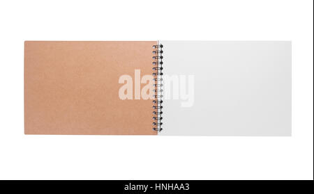 A notebook on a spring. Isolated on white background. Stock Photo