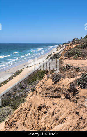 The sand beaches along the coast of Del Mar, California Stock Photo
