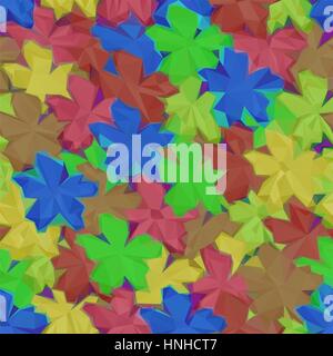 Low Poly Floral Background Stock Vector