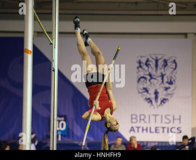 Women's Pole Vault, British Indoor Team Trials 2017 Stock Photo