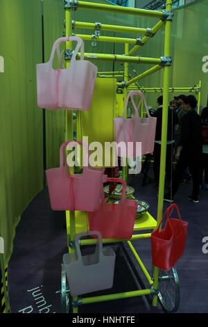 Frankfurt. 13th Feb, 2017. People visit the exhibition 'Ambiente', leading international trade fair for consumer goods, in Frankfurt, Germany, on Feb.13, 2017. The trade fair, at which more than 4,000 exhibitors from over 90 nations showcase their latest product ideas, is held from Feb.10 to Feb. 14. Credit: Luo Huanhuan/Xinhua/Alamy Live News Stock Photo