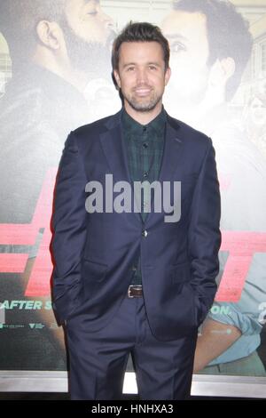 Westwood, California, USA. 13th February 2017. Rob McElhenney  2/13/2017 Los Angeles Premiere of 'Fist Fight' held at the Regency Village Theater in Westwood, CA   Credit: Cronos Foto/Alamy Live News Stock Photo