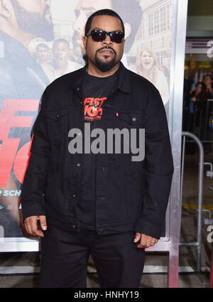 Los Angeles, USA. 13th February 2017. Ice Cube 041 arriving at the Fist Fight Premiere at the Westwood Village Theatre in Los Angeles. February 13, 2017. Credit: Tsuni / USA/Alamy Live News Stock Photo