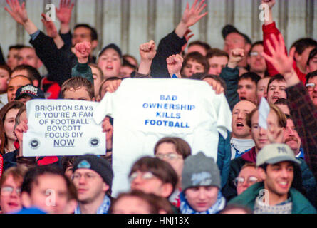 Fans United day at Brighton and Hove Albion FC's Goldstone Ground, for the match against Hartlepool United FC Stock Photo