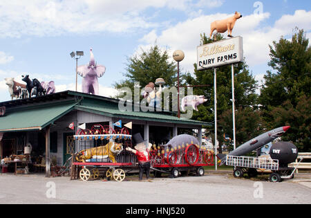 Harrys Grill and Piggys Ice restaurant in Hendersonville North Carolina Stock Photo