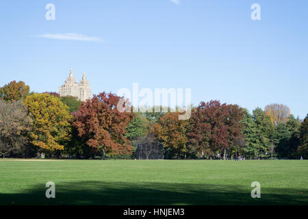 The Grat lawn in Central park is the most iconic gathering spot of the whole park where high scale concerts and events take place Stock Photo