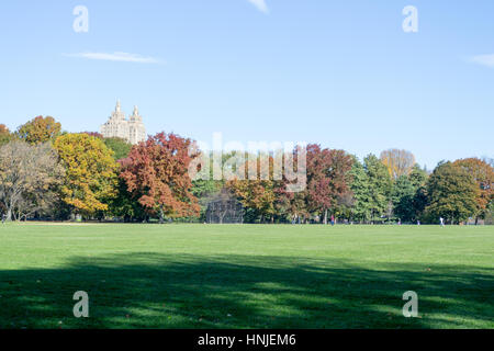 The Grat lawn in Central park is the most iconic gathering spot of the whole park where high scale concerts and events take place Stock Photo