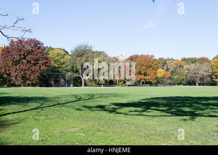 The Grat lawn in Central park is the most iconic gathering spot of the whole park where high scale concerts and events take place Stock Photo